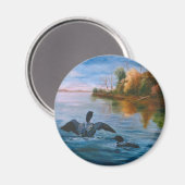 Loon Dance Magnet (Vorderseite/Rückseite)