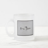 Loon Family Catching Minnows Frosted Glass Mug Mattglastasse (Links)