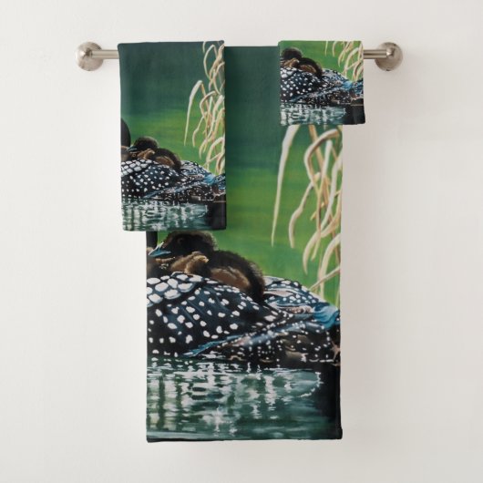 Loon Family Exkursion Badhandtuch Set (Insitu)