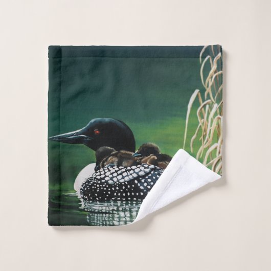 Loon Family Exkursion Badhandtuch Set (Waschlappen)