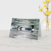 Loon Family Grußkarte Karte (Gelbe Blume)