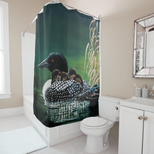Loon Family Outing Duschvorhang (Beispiel)
