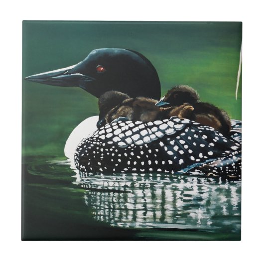 Loon Family Outing Fliese (Vorderseite)