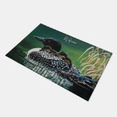 Loon Family Outing Fußmatte (Schrägansicht)