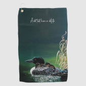 Loon Family Outing Golfhandtuch (Vorderseite)