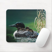 Loon Family Outing Mousepad (Mit Mouse)