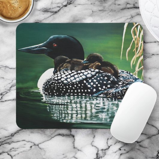 Loon Family Outing Mousepad