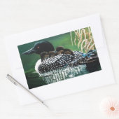 Loon Family Outing Rechteckiger Aufkleber (Umschlag)