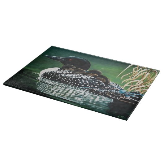 Loon Family Outing Schneidebrett (Ecke)