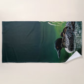 Loon Family Outing Strandtuch (Vorderseite)