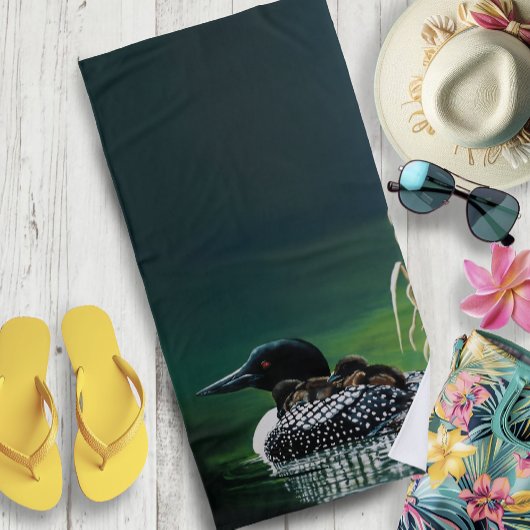 Loon Family Outing Strandtuch