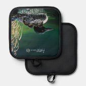 Loon Family Outing Topflappen (Vorderseite/Rückseite)