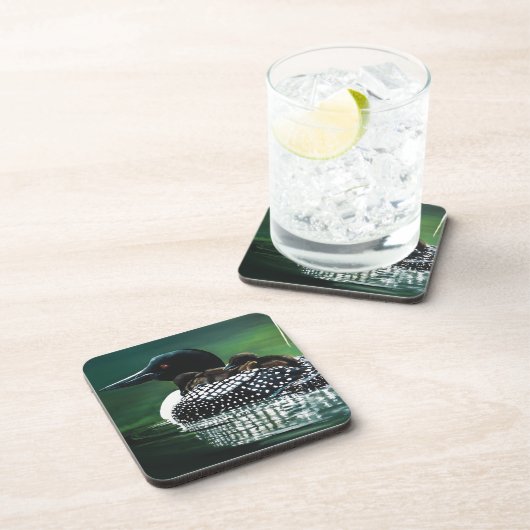 Loon Family Outing Untersetzer (Rechte Seite)