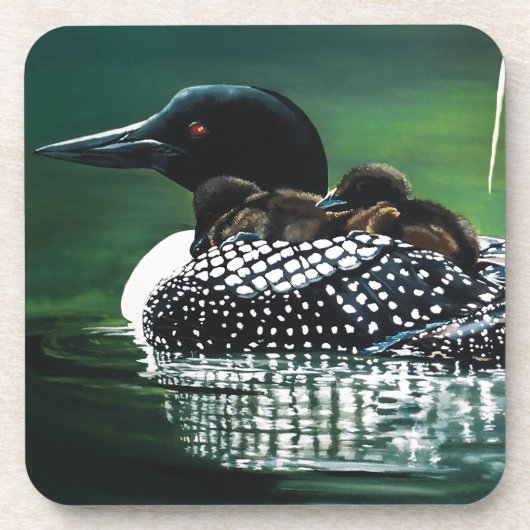 Loon Family Outing Untersetzer (Vorderseite)