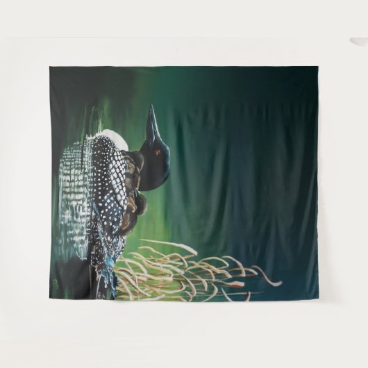 Loon Family Outing Wandteppich (Vorderseite (Horizontal))