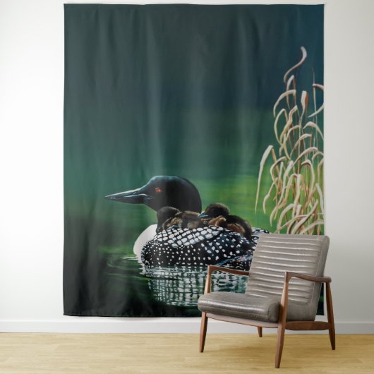 Loon Family Outing Wandteppich (Beispiel)