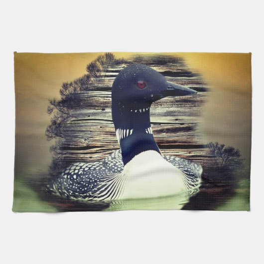 Loon Geschirrtuch (Horizontal)