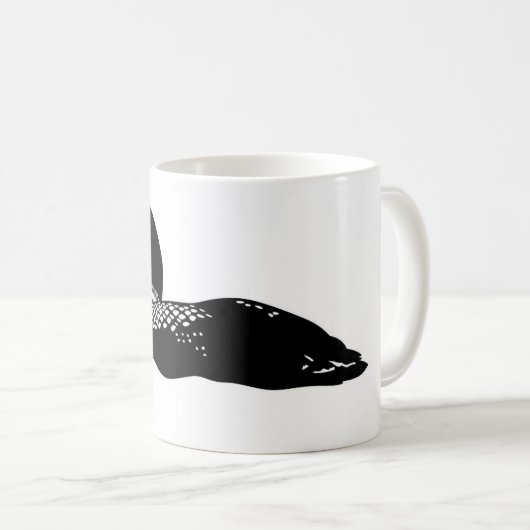 Loon Illustration Kaffeepause Tasse (VorderseiteRechts)
