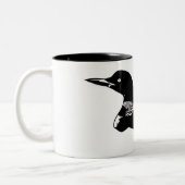 Loon Illustration Zwei-Tone-Tasse Zweifarbige Tasse (Links)