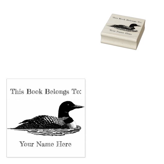 Loon Lake Life Cabin Buchzeichen Gummistempel (Stempel)