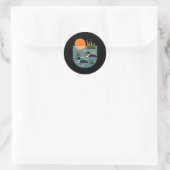 Loon Lake Runder Aufkleber (Tasche)