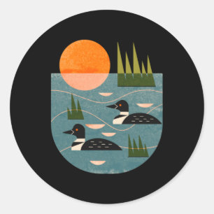 Loon Lake Runder Aufkleber
