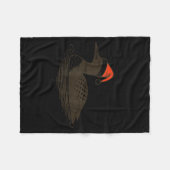 Loon Lover Santa Hat Christmas Bird Watching Xmas Fleecedecke (Vorderseite (Horizontal))