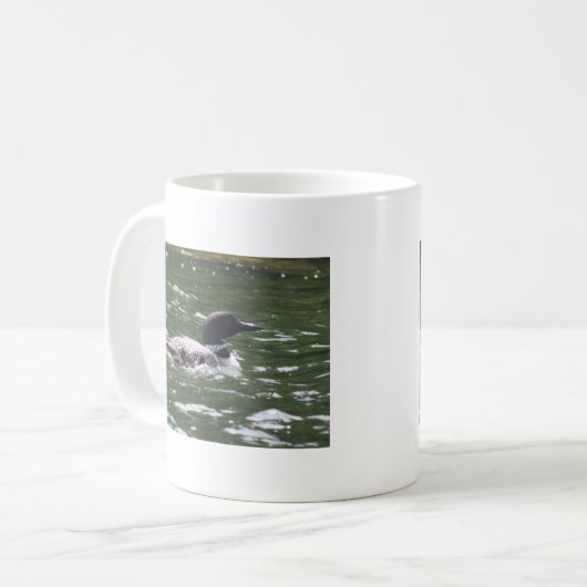 Loon mit Babys 2 Kaffeetasse (Vorderseite Links)
