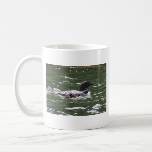 Loon mit Babys 2 Kaffeetasse (Links)