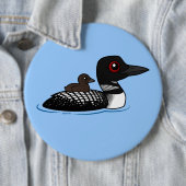 Loon mit Küken Button (Beispiel)