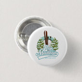 Loon Mountain - New Hampshire - Logo Button (Vorne & Hinten)