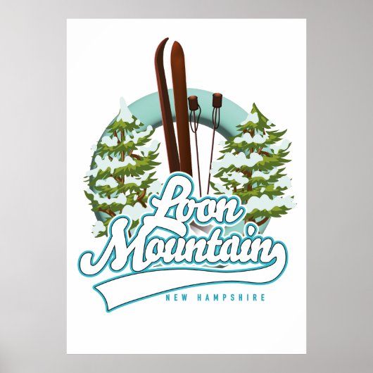 Loon Mountain - New Hampshire - Logo Poster (Vorne)