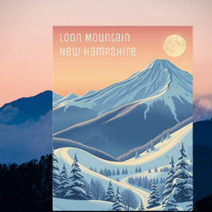 Loon Mountain New Hampshire Ski-Urlaub Postkarte