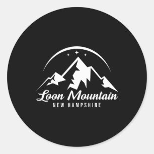 Loon Mountain New Hampshire Skigebiet Skifahren Sc Runder Aufkleber
