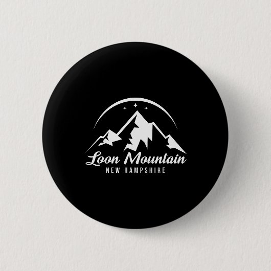 Loon Mountain New Hampshire Skigebiet Snow Button (Vorderseite)