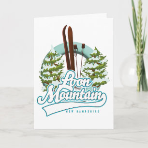 Loon Mountain New Hampshire Skilogo Feiertagskarte
