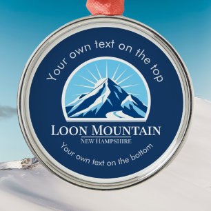 Loon Mountain New Hampshire Skiurlaub Ornament Aus Metall