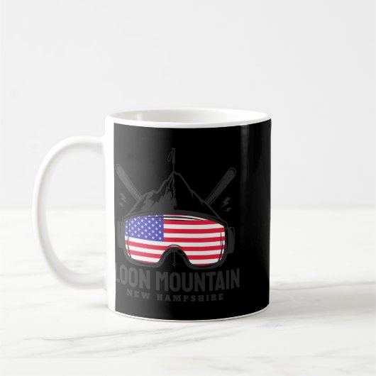 Loon Mountain New Hampshire Usa Ski Retro Skiing Kaffeetasse (Links)