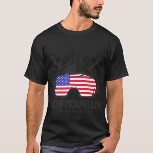 Loon Mountain New Hampshire Usa Ski Retro Skiing T-Shirt (Vorderseite)