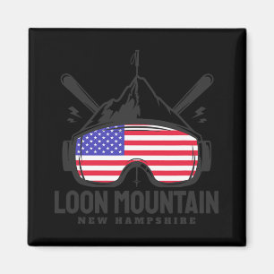 Loon Mountain New Hampshire Usa Skifahren Retro Sk Magnet