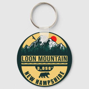 Loon Mountain NH - Retro-Vintage-Ski-Andenken 60er Schlüsselanhänger