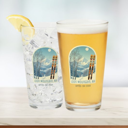 Loon Mountain NH Urlaub Après Ski-Glas Glas