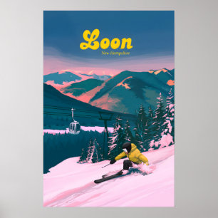 Loon Mountain Ski Resort Reiseplakat Poster