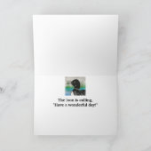 Loon Painting Vatertag Wasserfarbener See Karte (Innenseite)