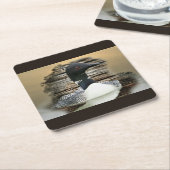 Loon Rechteckiger Pappuntersetzer (angewinkelt)