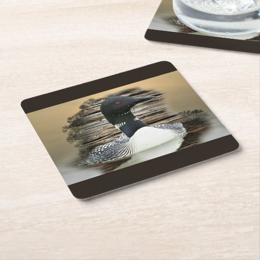 Loon Rechteckiger Pappuntersetzer (angewinkelt)