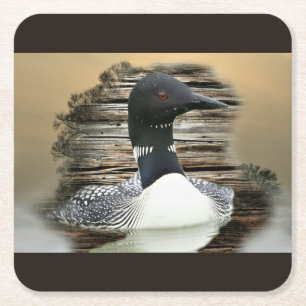 Loon Rechteckiger Pappuntersetzer