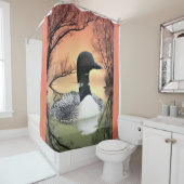 Loon Reflections Duschvorhang (Beispiel)