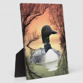 Loon Reflections Fotoplatte (Seite)