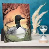 Loon Reflections Fotoplatte (Seite)